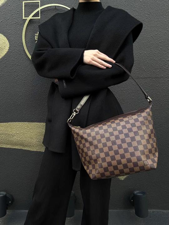 LOUIS VUITTON Irovo MM Damier Ebene Handbag, Brown