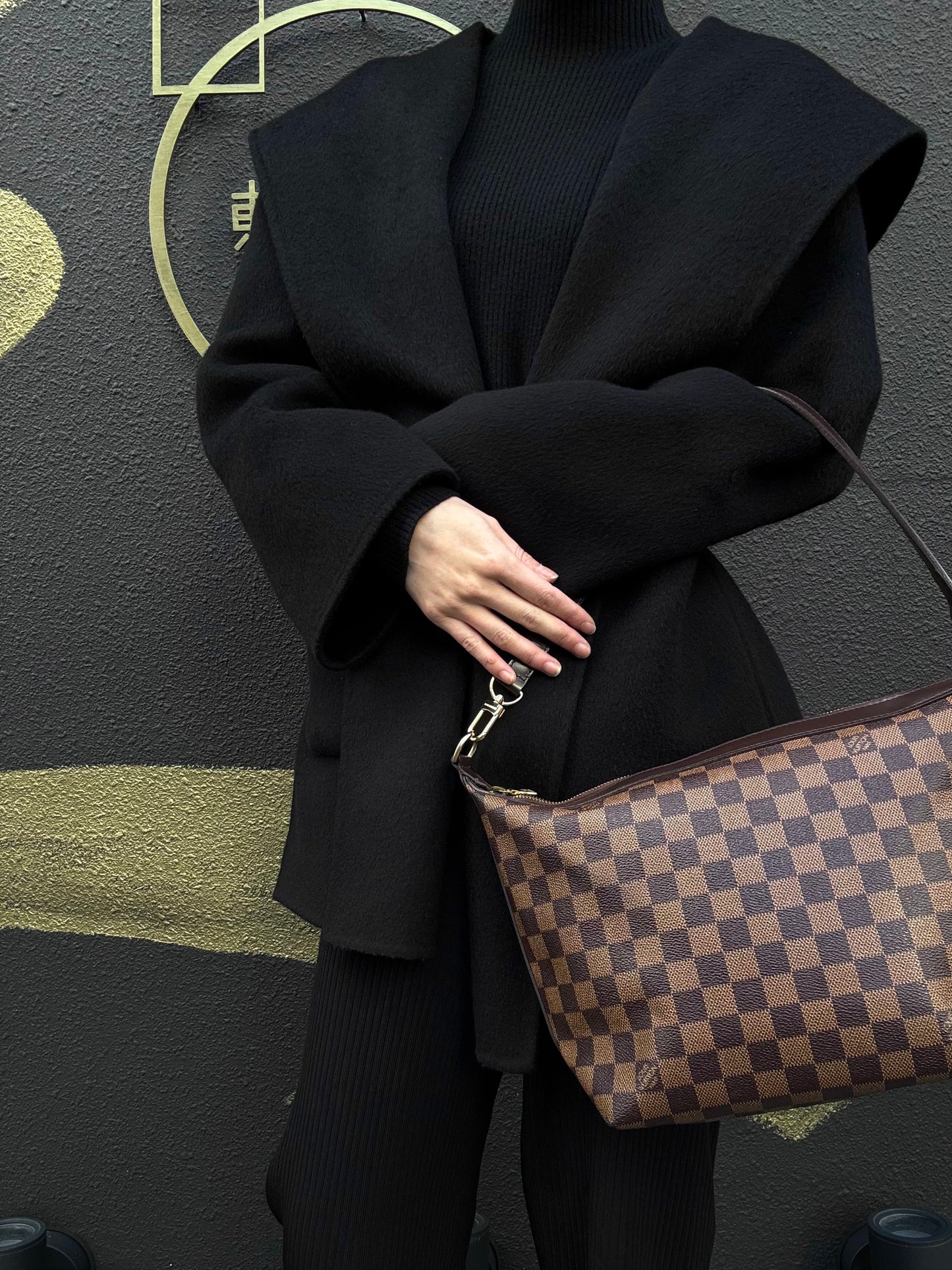LOUIS VUITTON Irovo MM Damier Ebene Handbag, Brown