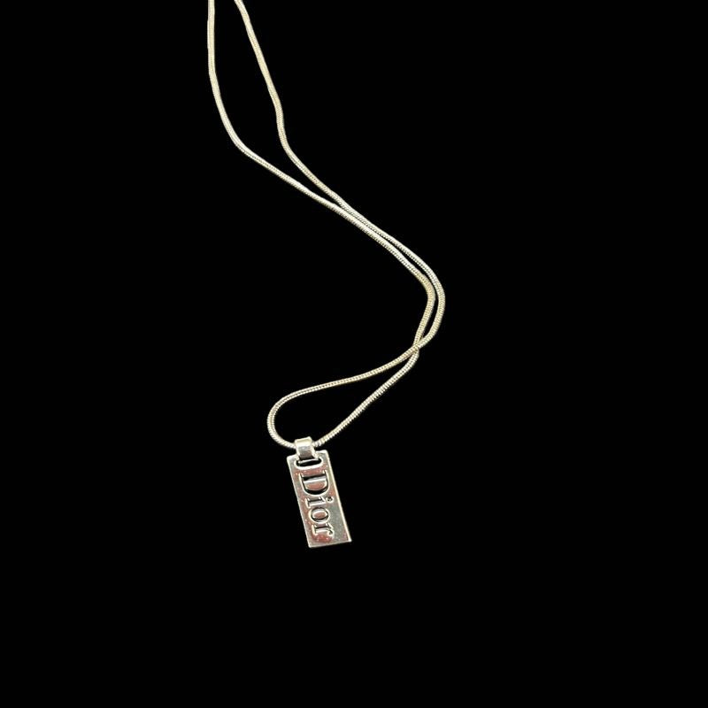 DIOR Necklace, Silver-Tone Hardware DIOR Silver-Tone Alloy Necklace