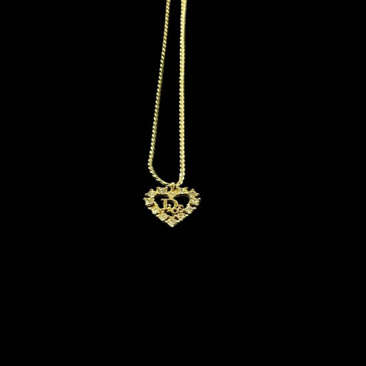 DIOR Necklace, Gold-Tone Hardware DIOR Gold-Tone Alloy Heart Necklace