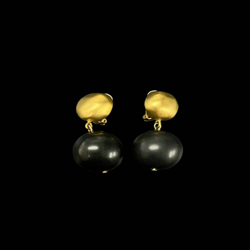 GIVENCHY Earrings, Set of 7 GIVENCHY Black Alloy Clip-On Earrings (Set of 7)