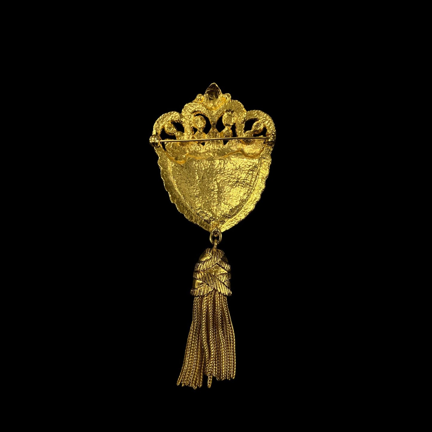 SR Brooch, Gold-Tone Hardware, Accessory, Brooch