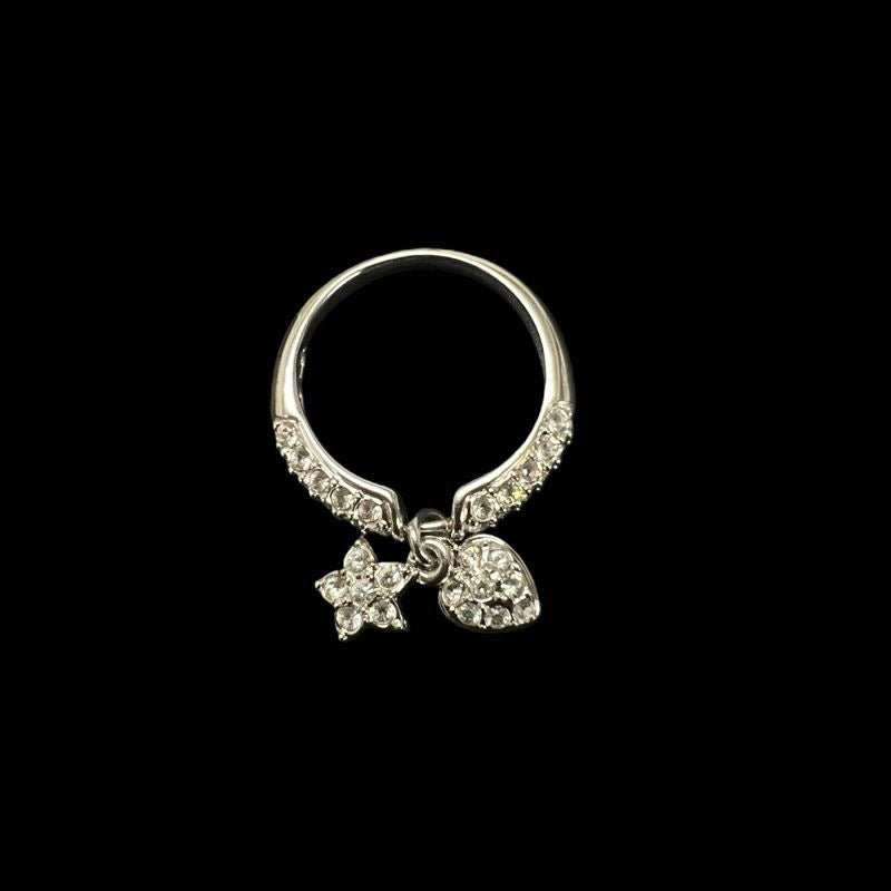 SWAROVSKI Ring, Rhinestone, Silver-tone Hardware, Silver, Alloy, Ring