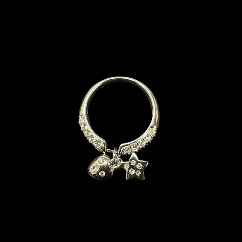 SWAROVSKI Ring, Rhinestone, Silver-tone Hardware, Silver, Alloy, Ring
