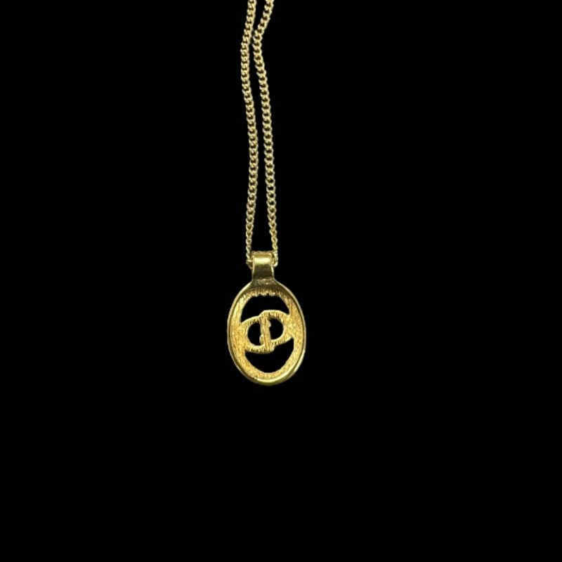 Dior Necklace, Gold-tone Hardware, Gold, Alloy with Rhinestones, Necklace