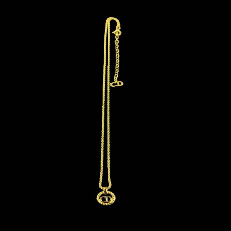 Dior Dior Necklace Gold-Tone Hardware DIOR Gold-Tone Alloy Necklace