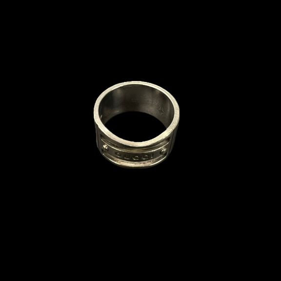 GUCCI Logo Vis Ring, Silver, SV925 Sterling Silver, GUCCI Silver 925 Ring