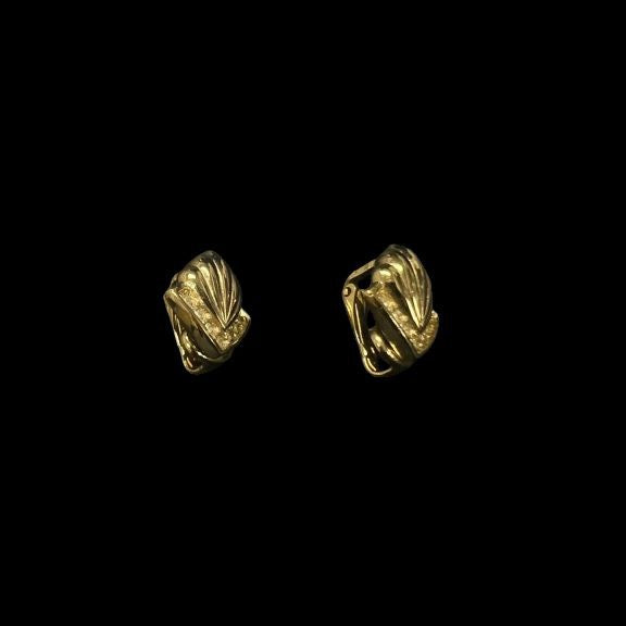 DIOR Dior Earrings Rhinestone Gold Hardware Gold Alloy Clip-On Earrings