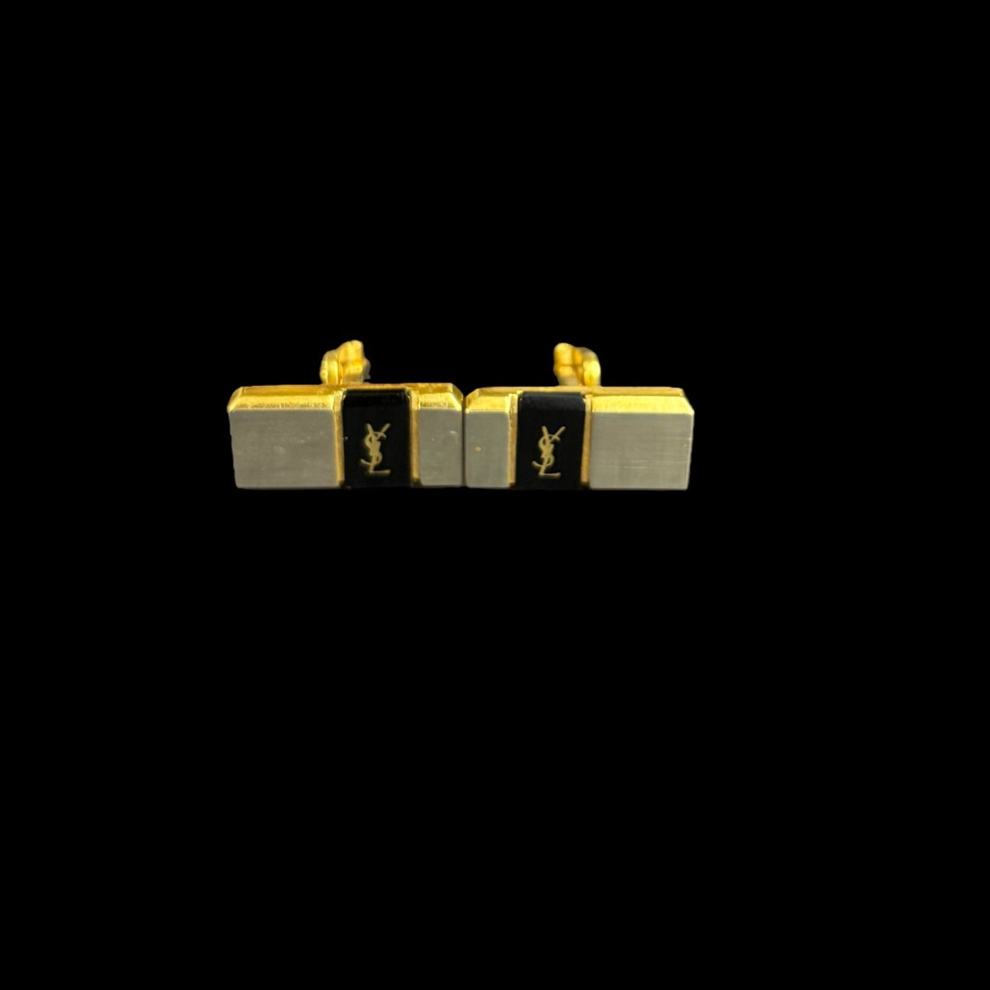 Yves Saint Laurent Yves Saint Laurent Cufflinks Gold Hardware Set of 2 Accessories