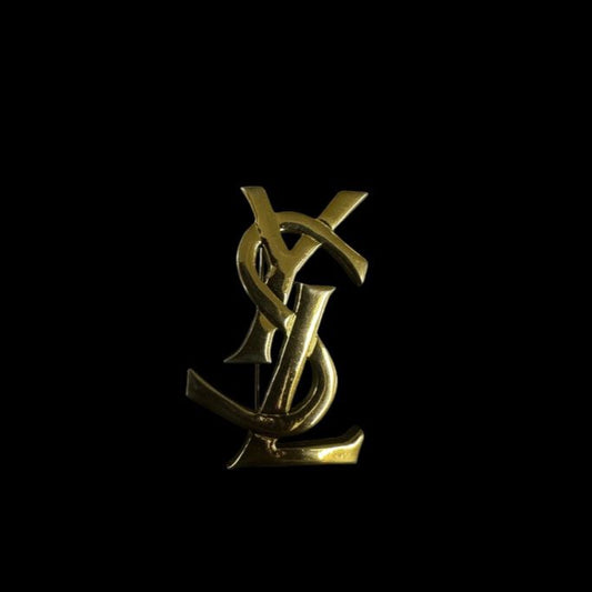 Yves Saint Laurent Yves Saint Laurent YSL Brooch Gold Hardware Gold Alloy Brooch