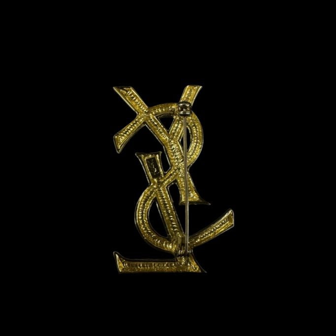 Yves Saint Laurent Yves Saint Laurent YSL Brooch Gold Hardware Gold Alloy Brooch