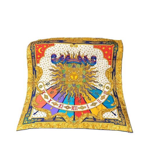 Hermes Scarf Yellow With Tag Gold Hermes Gold Sun Goddess Scarf