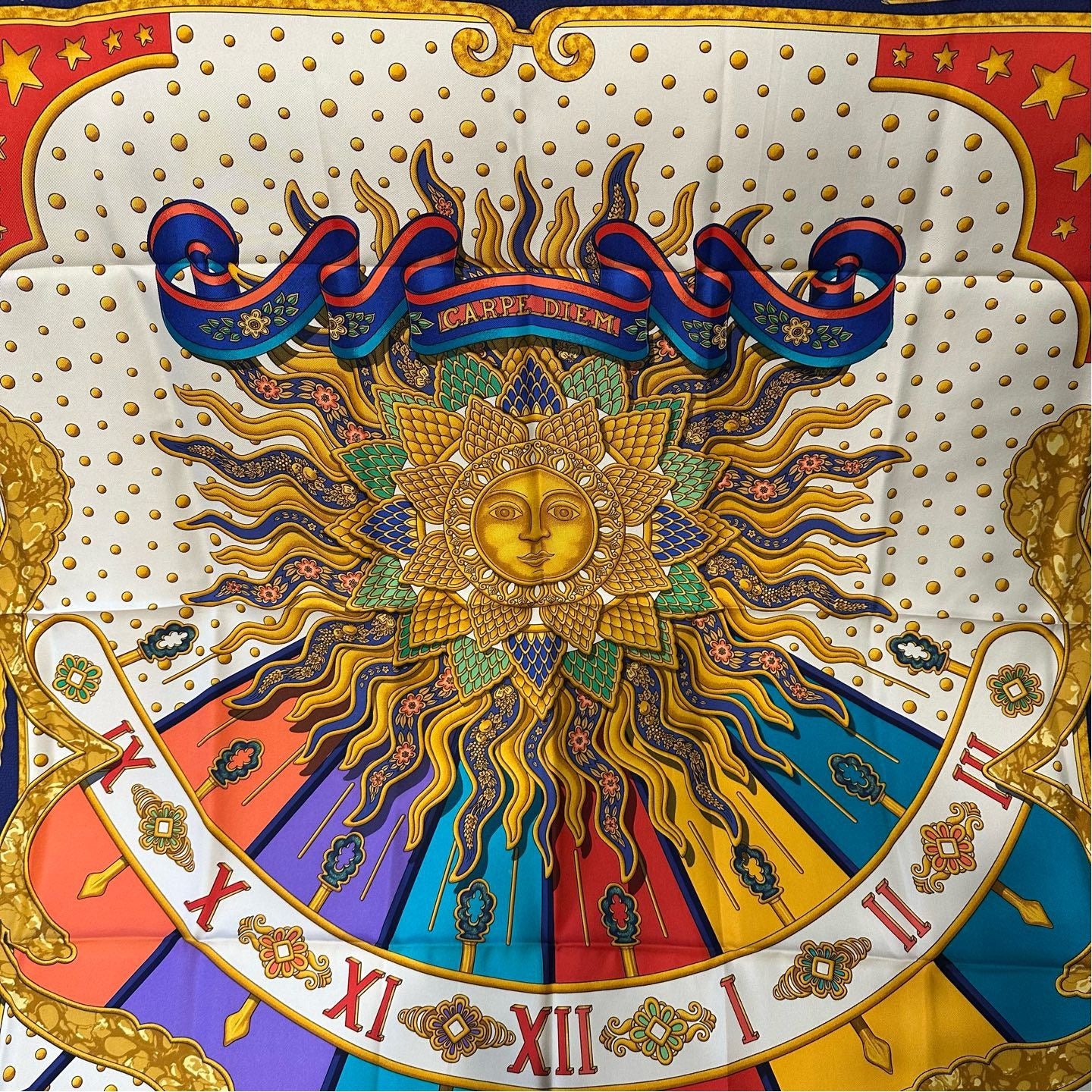 Hermes Scarf Yellow With Tag Gold Hermes Gold Sun Goddess Scarf