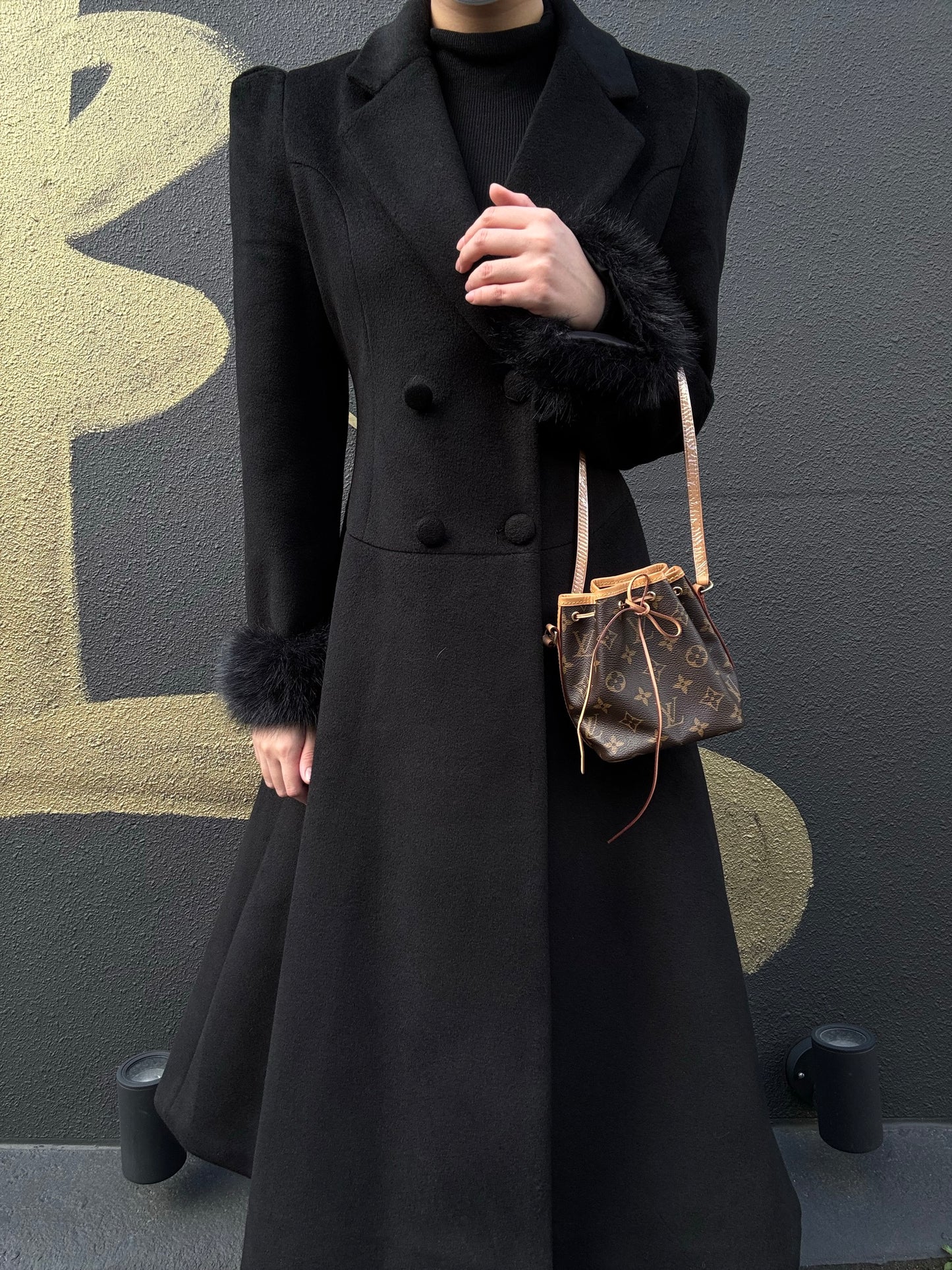 LOUIS VUITTON Nano Noe Monogram Shoulder Bag Brown LV Monogram PVC Shoulder Bag