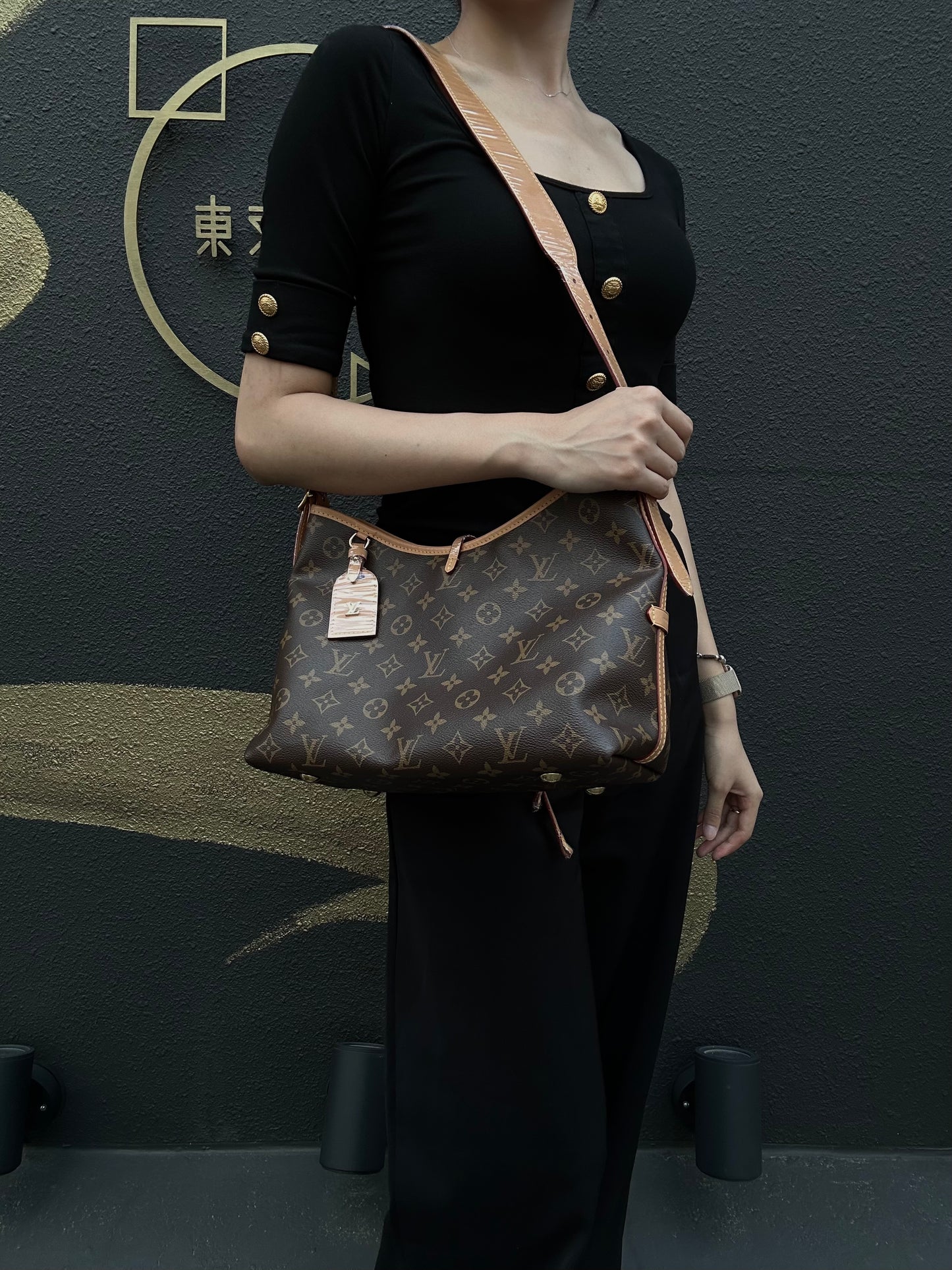 LOUIS VUITTON CarryAll Monogram PVC Shoulder Bag Brown