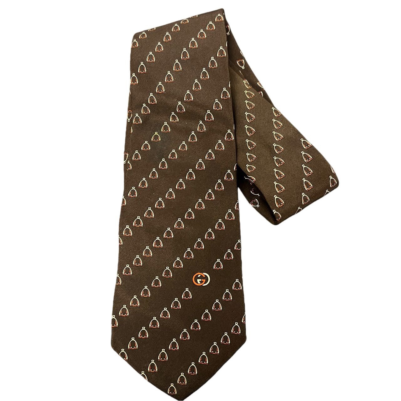 GUCCI Gucci Tie Brown With Tag