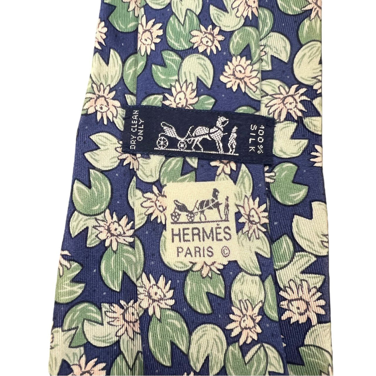 HERMES tie, green, with tag