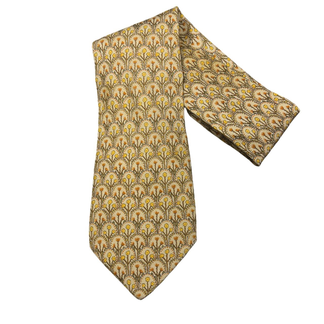 HERMES tie, beige, with tag