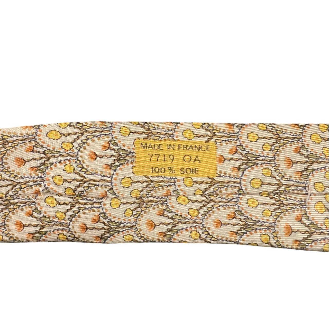 HERMES tie, beige, with tag