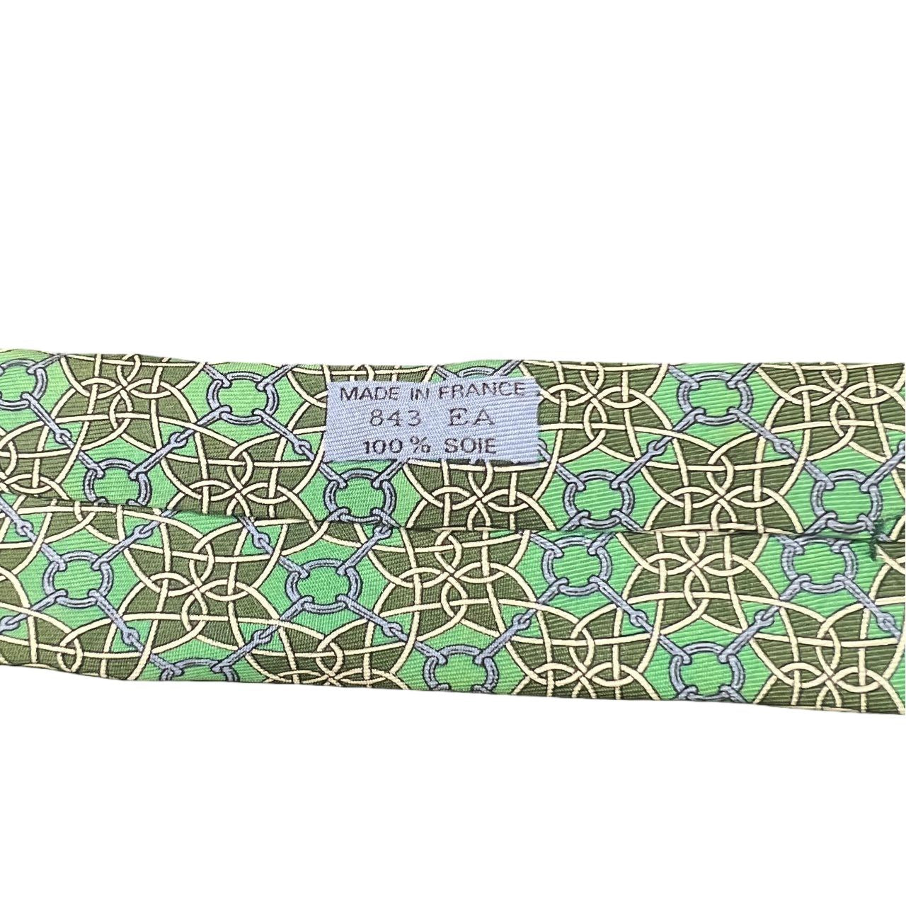 HERMES tie, green, with tag