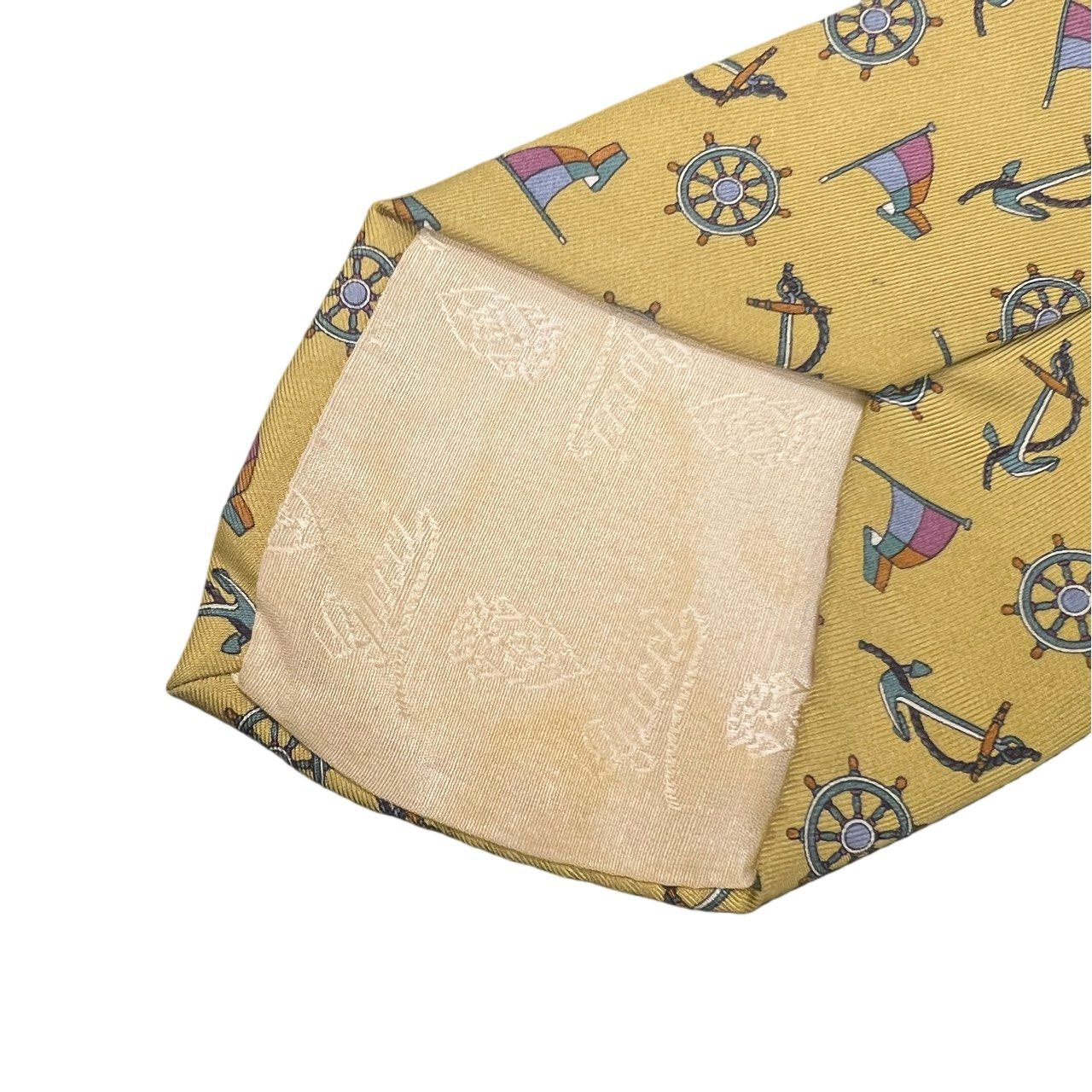 GUCCI tie, yellow-toned, with tag