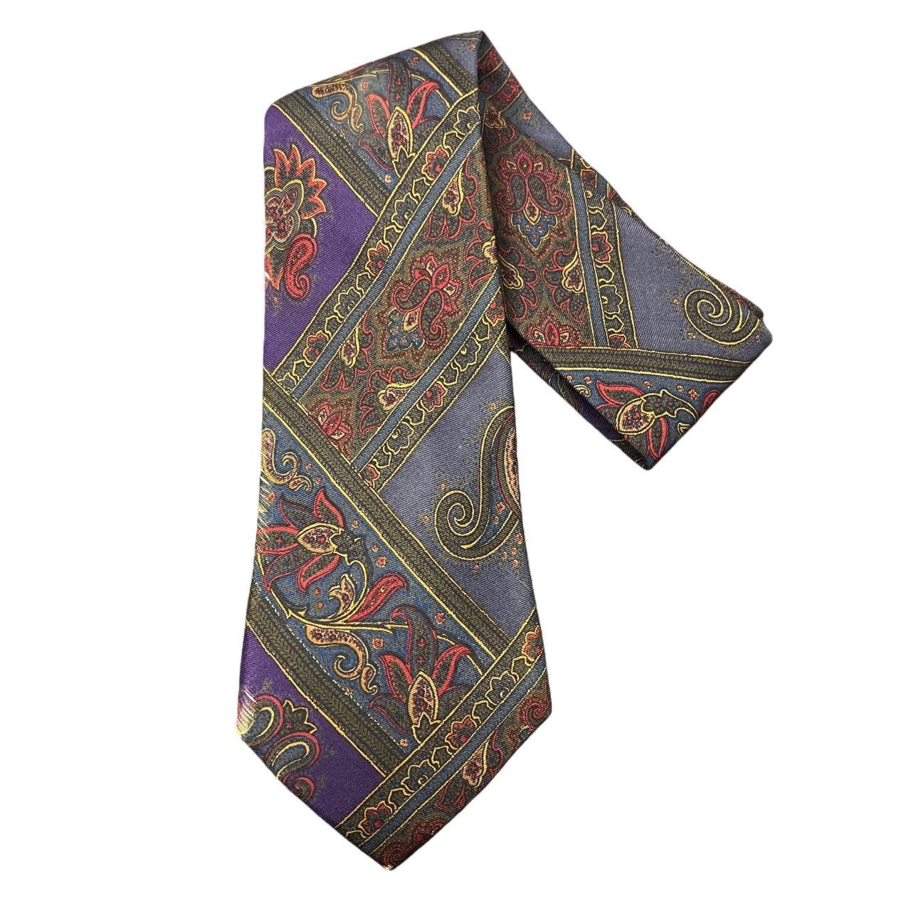 LANVIN tie, purple-toned, with tag