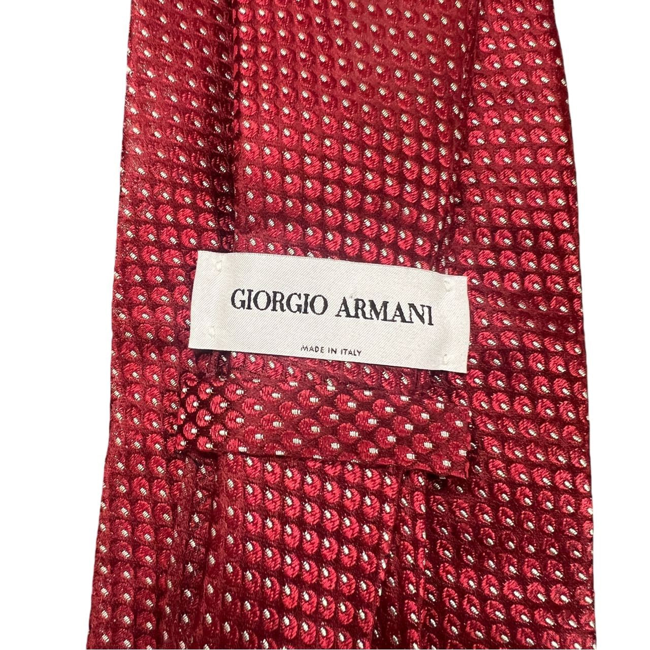 GIORGIO ARMANI tie, red-toned, with tag