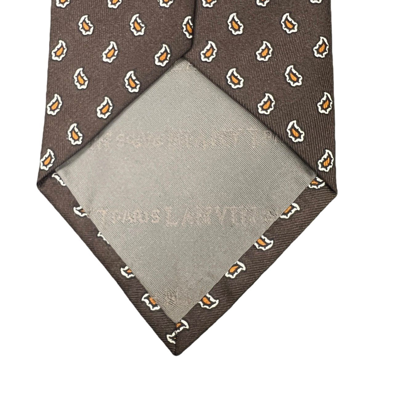 LANVIN tie, brown-toned, with tag