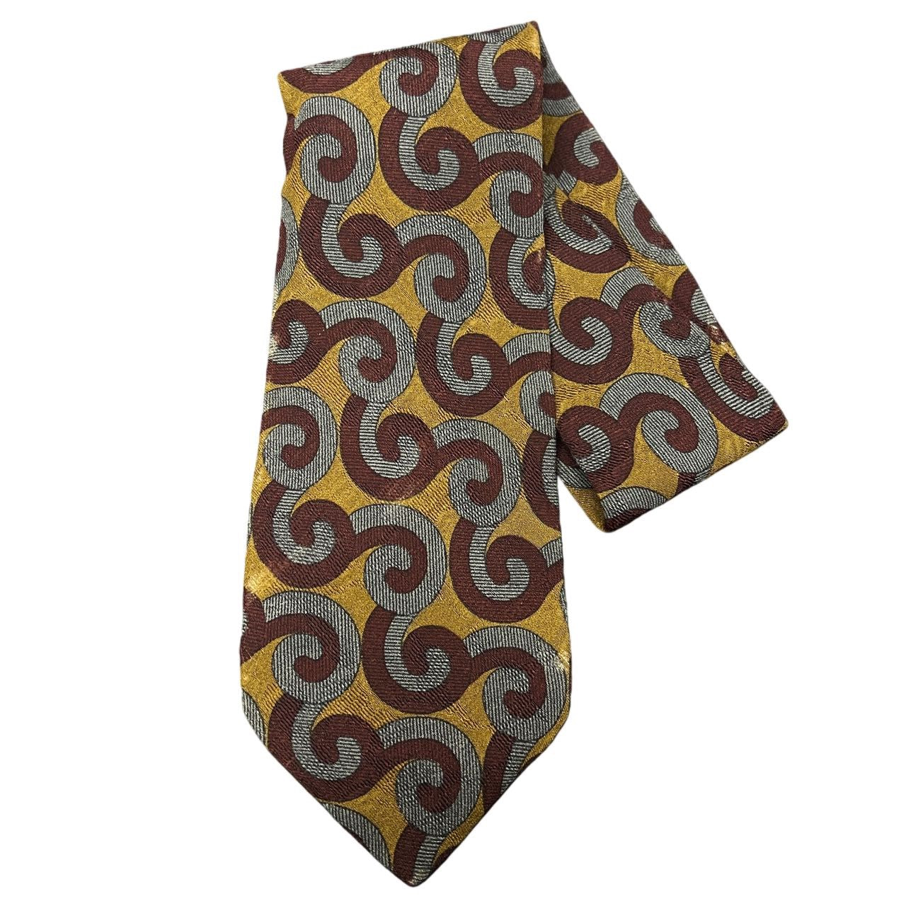 GIORGIO ARMANI tie, brown-toned, with tag
