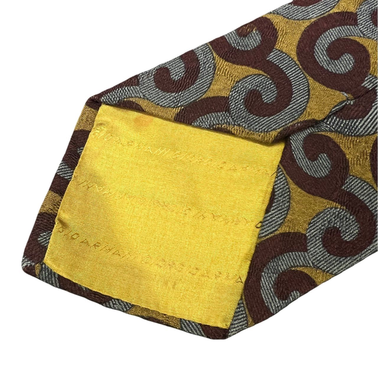 GIORGIO ARMANI tie, brown-toned, with tag