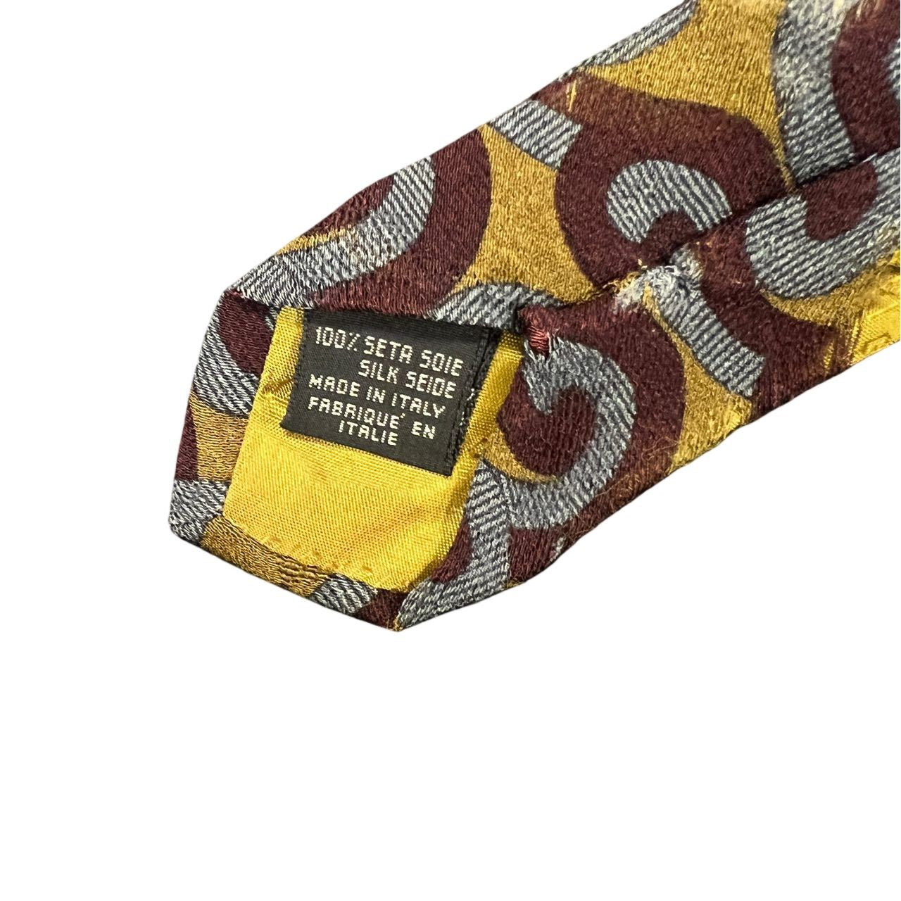 GIORGIO ARMANI tie, brown-toned, with tag