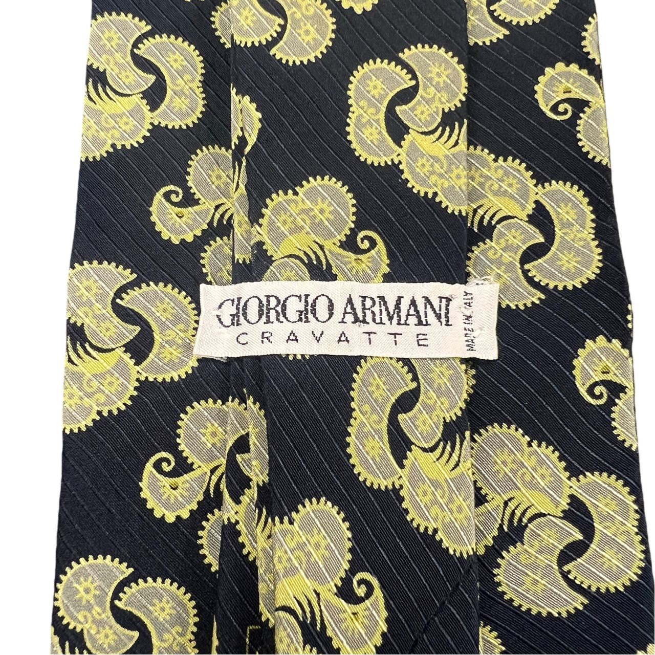 GIORGIO ARMANI tie, navy-toned, with tag