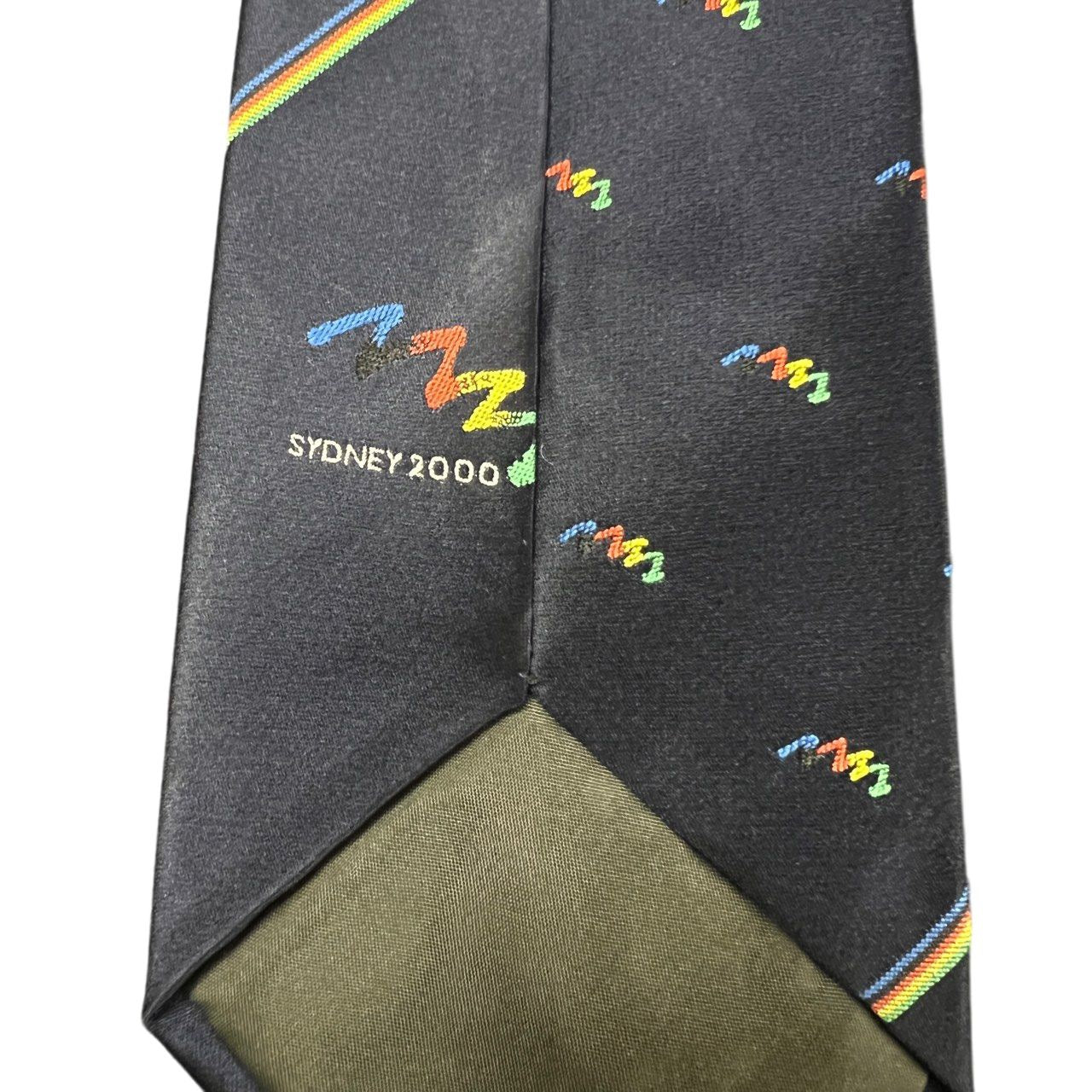John & Lois Sydney 2000 Olympic Games tie, navy blue, polyester, with tag