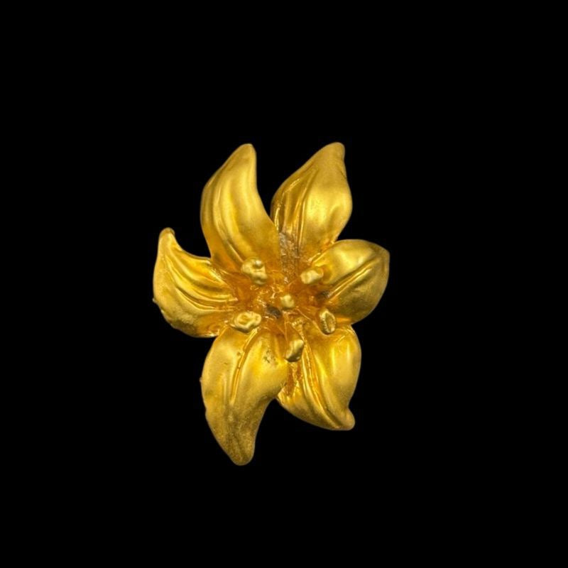 KENZO pin brooch, gold hardware, gold color, alloy