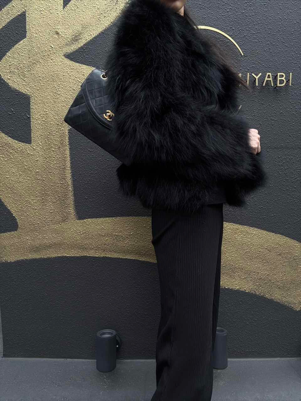 CHANEL Classic Flap Matelasse Shoulder Bag, Black Lambskin, Gold-Tone Hardware