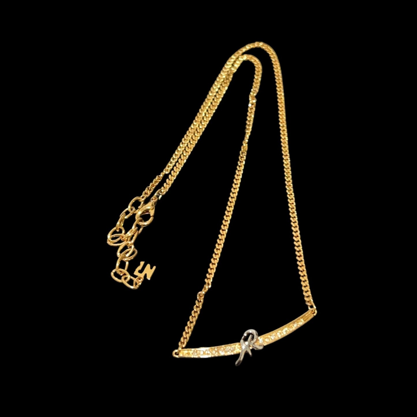 NINA RICCI Necklace, Gold Hardware, Gold Tone, Alloy