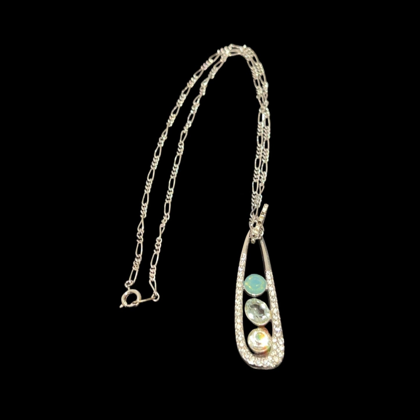 Swarovski Necklace, Silver Hardware