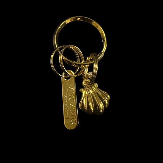 MIKIMOTO Key Ring, Gold Hardware