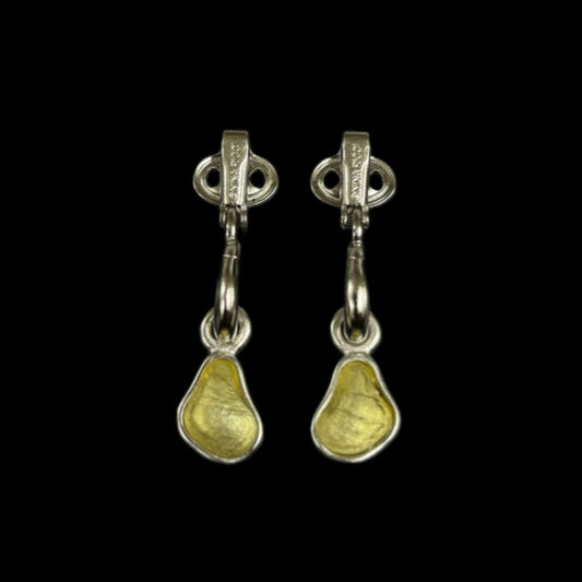 NINA RICCI Earrings, Silver Hardware, Clip-On Earrings