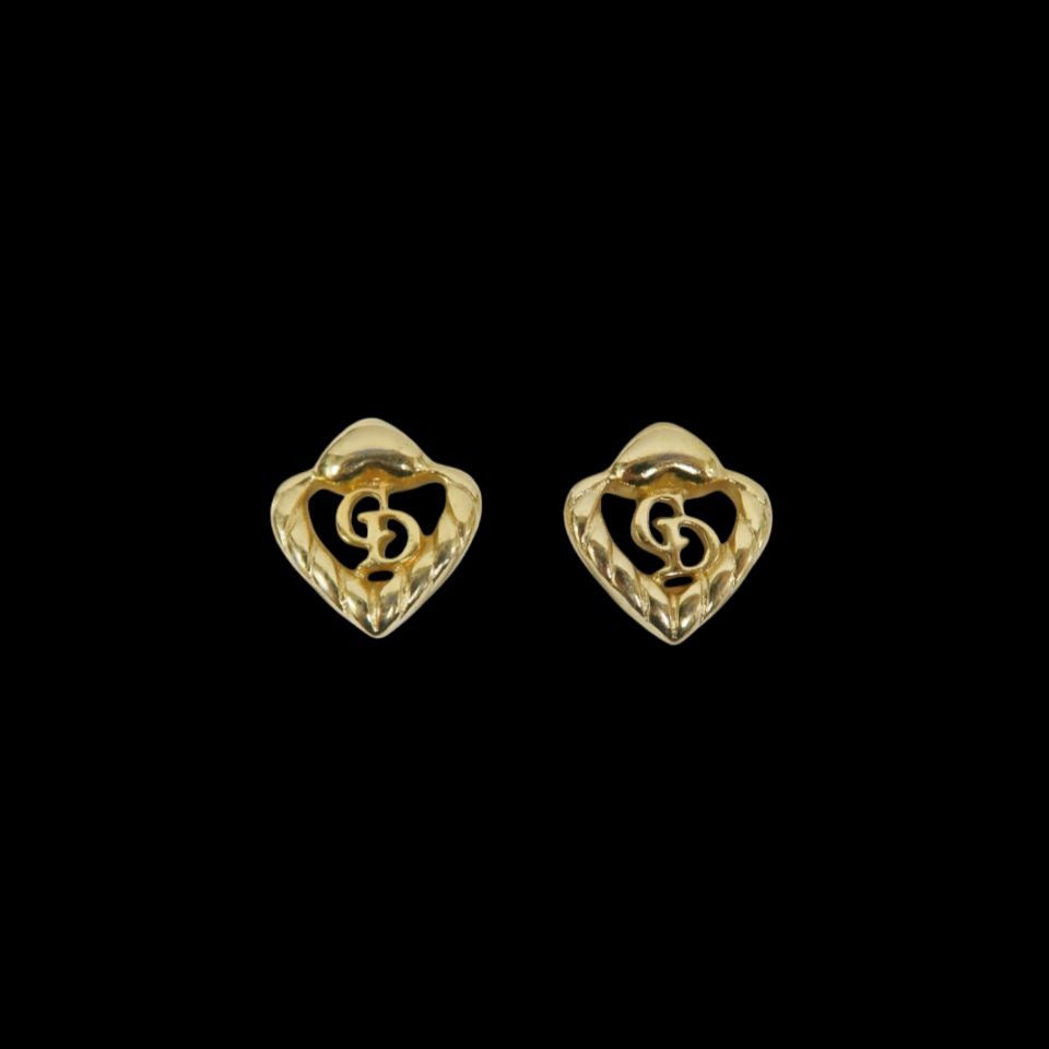 DIOR Earrings, Gold Hardware, Clip-On, Alloy