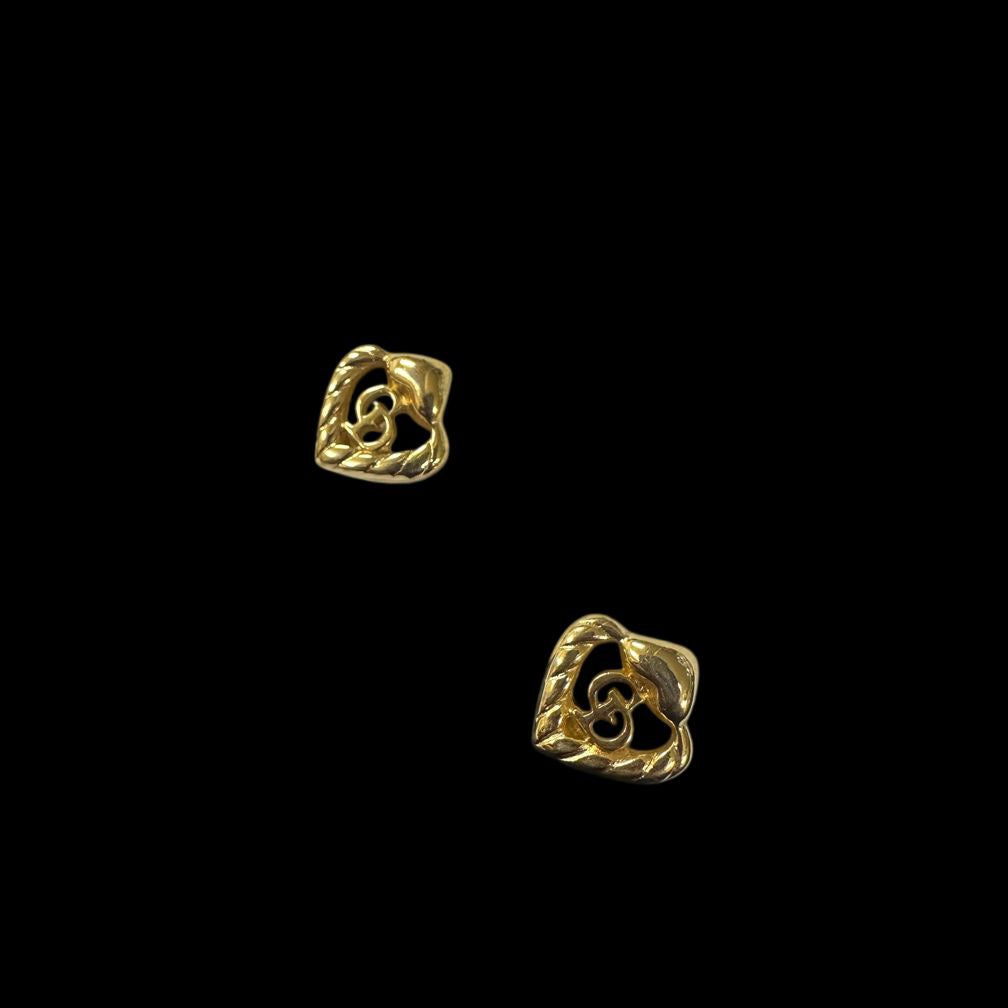 DIOR Earrings, Gold Hardware, Clip-On, Alloy