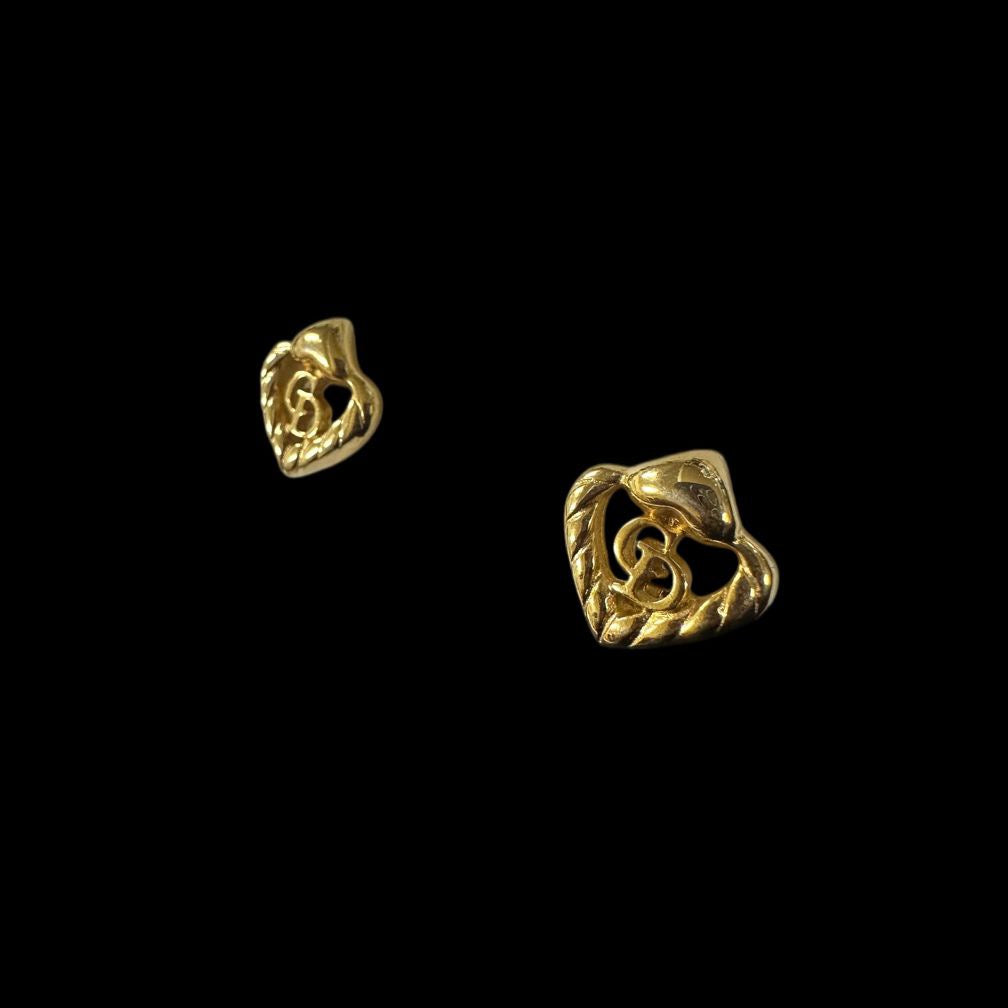 DIOR Earrings, Gold Hardware, Clip-On, Alloy