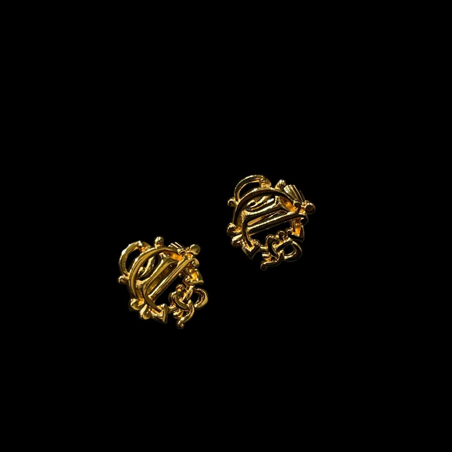 DIOR Gold Tone Alloy Clip-On Earrings