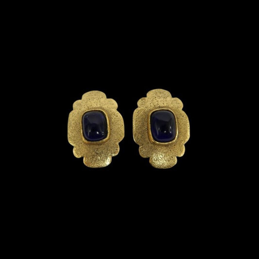CHANEL Earrings, Gold Hardware, With Box