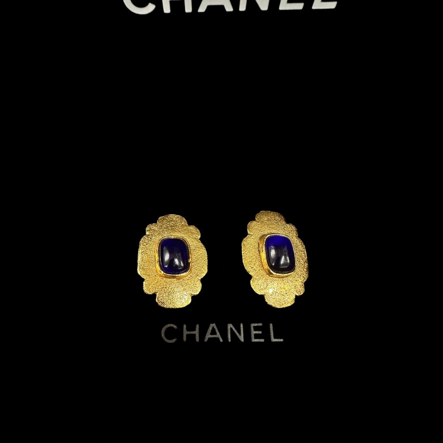 CHANEL Earrings, Gold Hardware, With Box