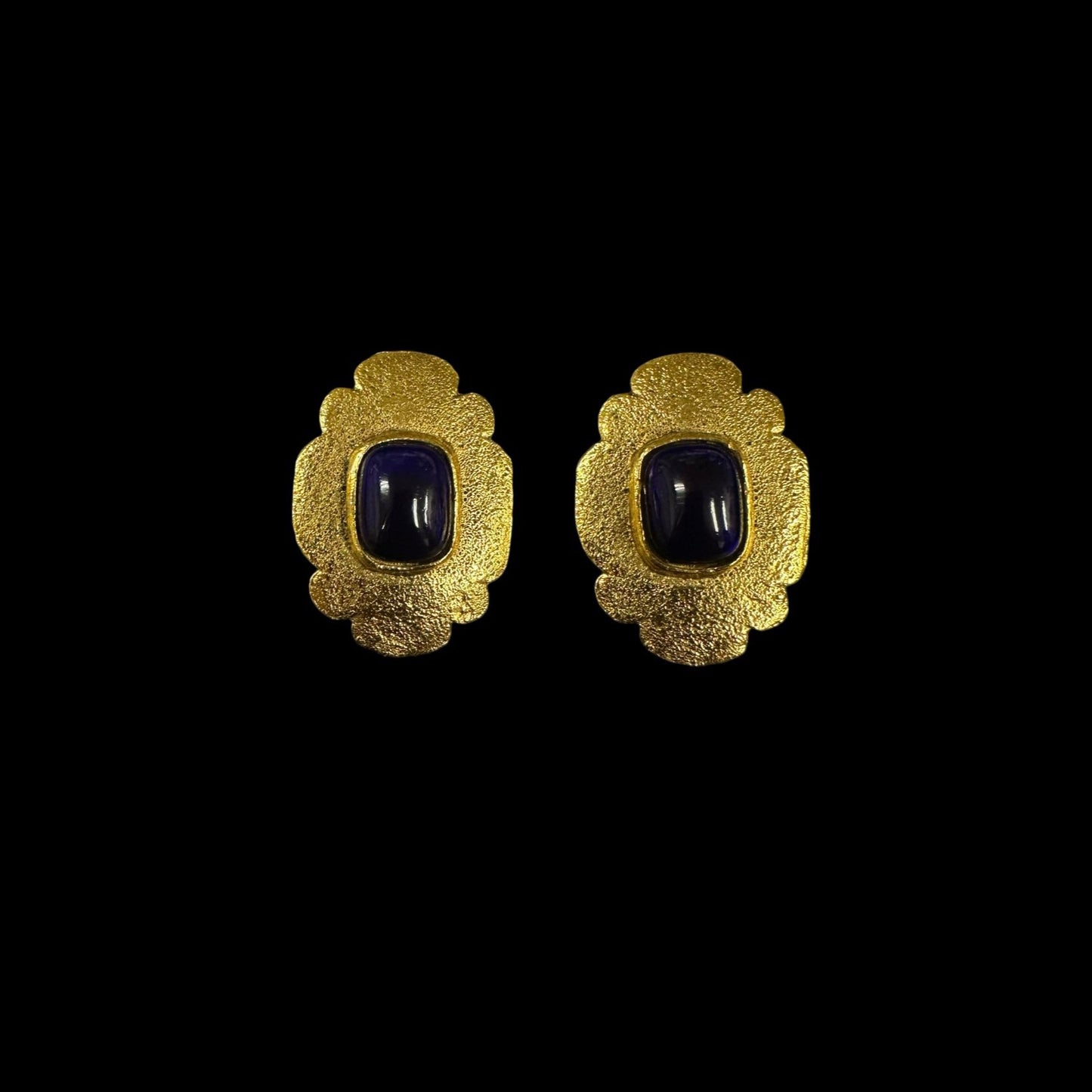 CHANEL Earrings, Gold Hardware, With Box