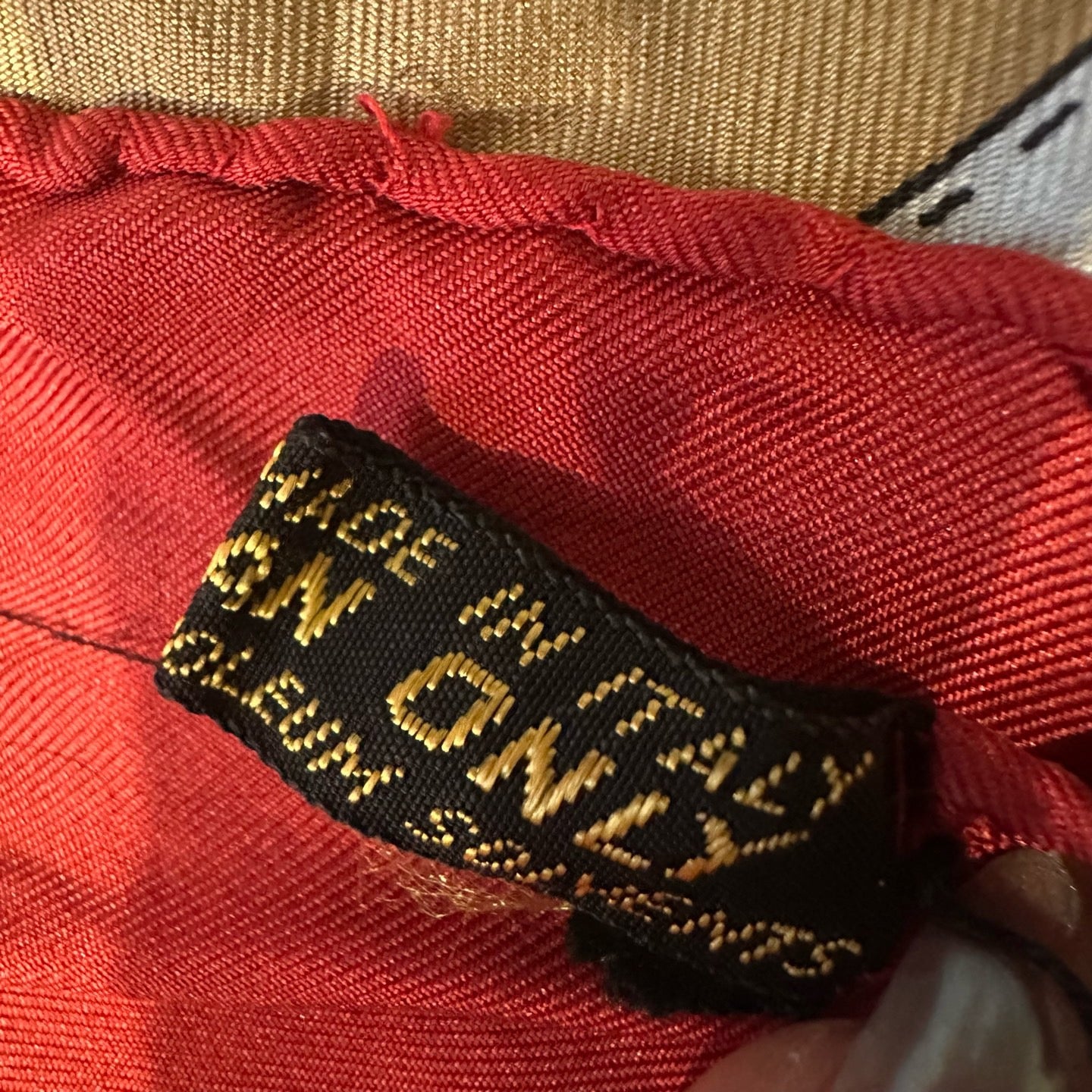 CELINE Celine Scarf Red Silk Scarf