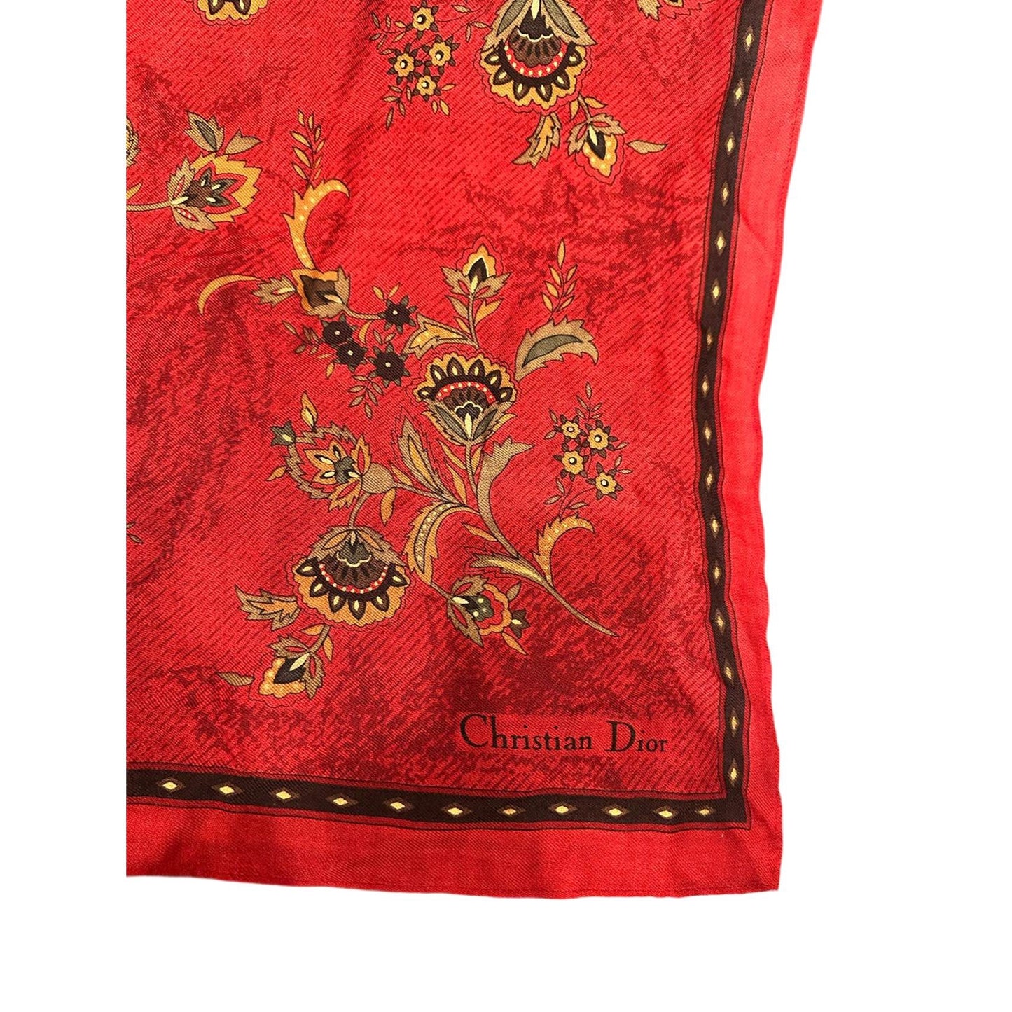DIOR Dior Stole Red Silk Scarf