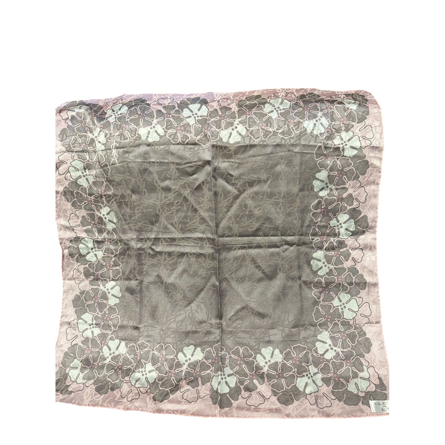 Saint Laurent YSL Handkerchief Pale Pink Pink Square Scarf Silk Scarf