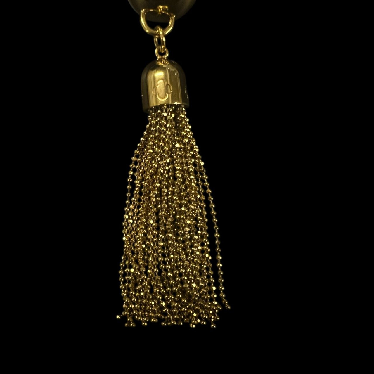 LOUIS VUITTON Porte-clés Wing, gold-tone hardware, tassel, key chain, LV key ring, alloy